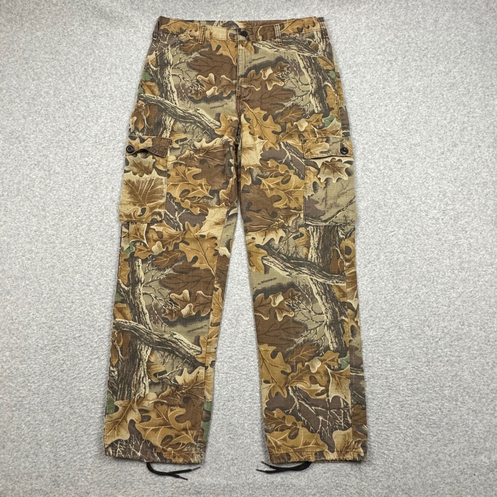 Vintage 90s Liberty Camo Cargo Pants Mens 34x31 Advantage Timber Ripstop USA